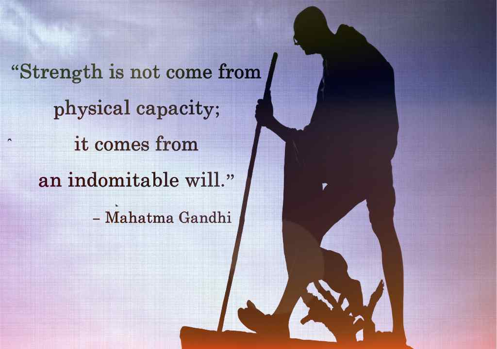 indomitable will by gandhi