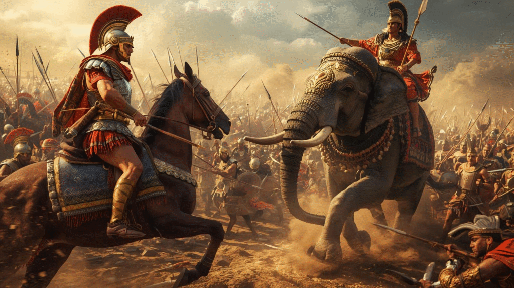 Alexander vs Indian King Porus