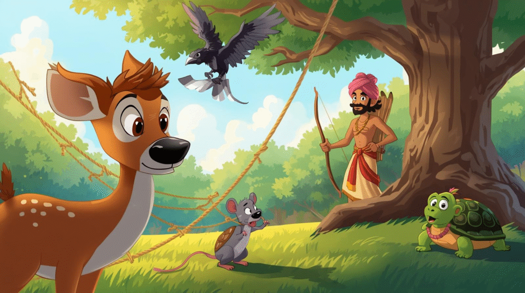 The Crow, the Rat, the Deer, and the Turtle