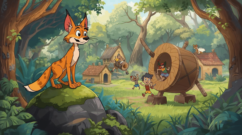 The Jackal and the War Drum Panchatantra story