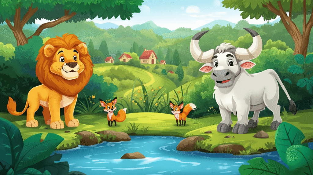 The Lion and the Bull story