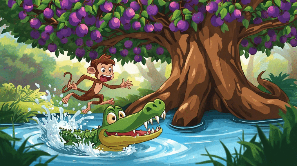 The Monkey and the Crocodile” story