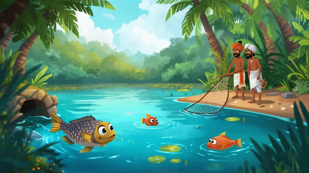 Three Fish Panchatantra Story